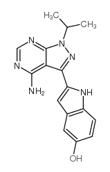 2-(4-氨基-1-異丙基-1H-吡唑并[3,4-D]嘧啶-3-基)-1H-吲哚-5-醇